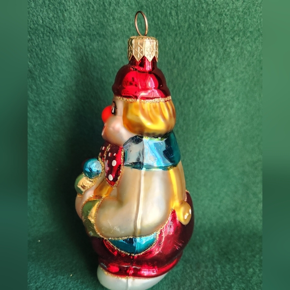 Vintage Glass Clown Ornament Christmas Decor - Picture 5 of 7